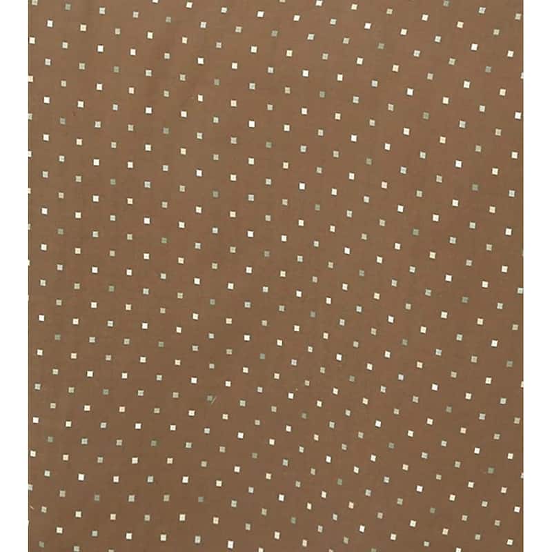Light Brown Tan Dot Pattern Bed Skirt Cotton Yarn Dyed Pleated Dust